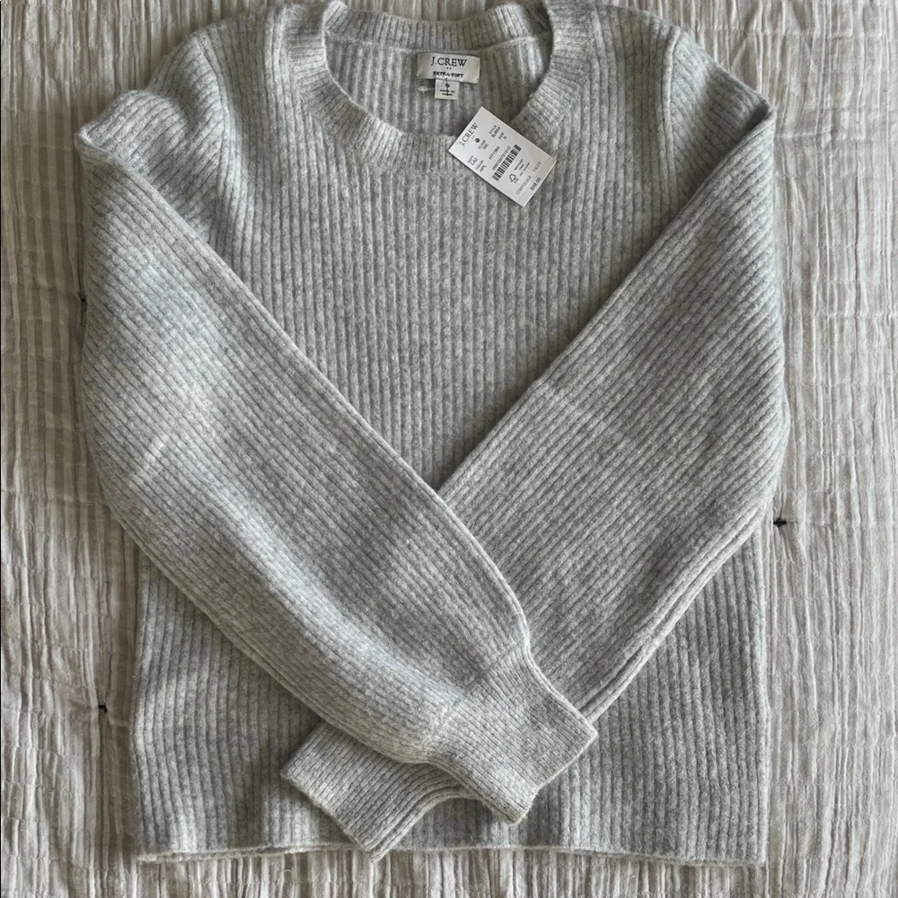 J. Crew Light Gray Crewneck Sweater - Picture 3 of 5